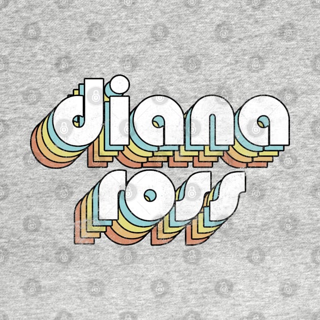 Diana Ross - Retro Rainbow Letters by Dimma Viral